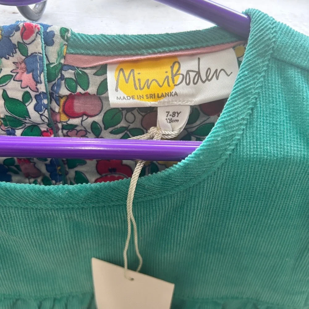 Mini Boden Teal Kids Dress - Picture 3 of 4